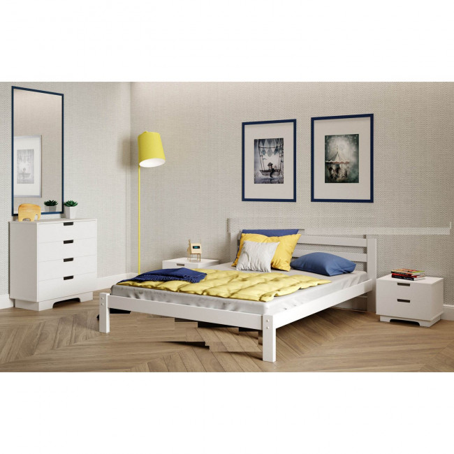 Двуспальная кровать Lotta-1 1400х2000 мм. белый Двуспальная кровать Lotta-1 1400х2000 мм. белый