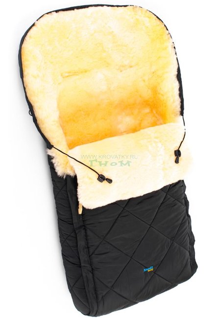 Детский меховой конверт из натуральной овчинки Ramili Baby Classic Black