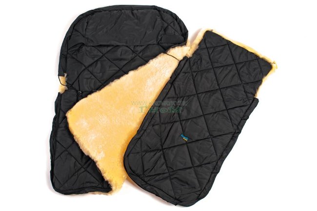 Детский меховой конверт из натуральной овчинки Ramili Baby Classic Black
