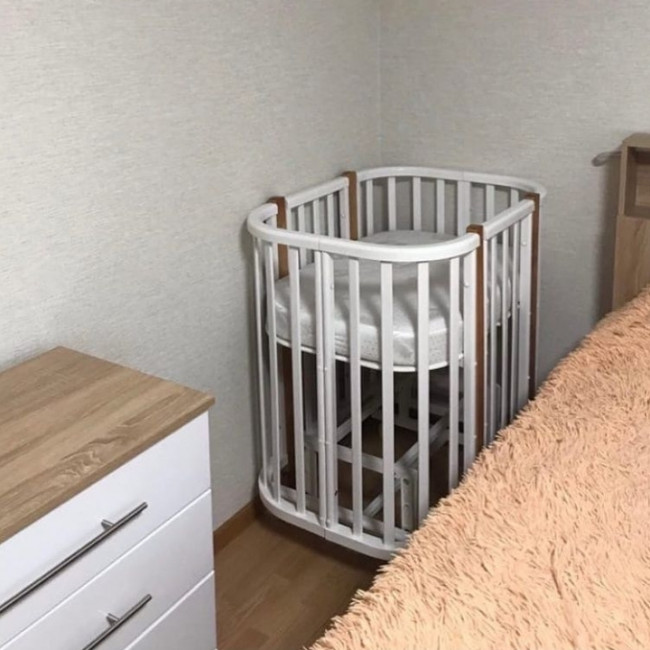 Кроватка MALIKA VERONA 4 в 1 белый, стойки бук Кроватка MALIKA VERONA 4 в 1 белый, стойки бук